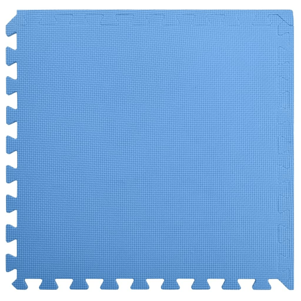 vidaXL EVA Foam Floor Mats 24 Piece Set, Blue, Gym, Play, Office - Fitness Max