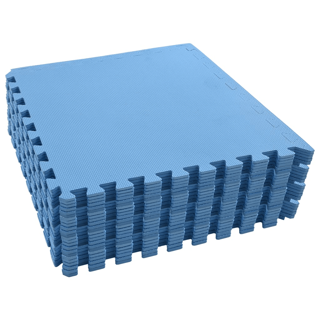 vidaXL EVA Foam Floor Mats 24 Piece Set, Blue, Gym, Play, Office - Fitness Max