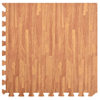 floor protective mats vidaXL 12 Wood Grain Floor Mats 4.32 EVA Foam Tiles