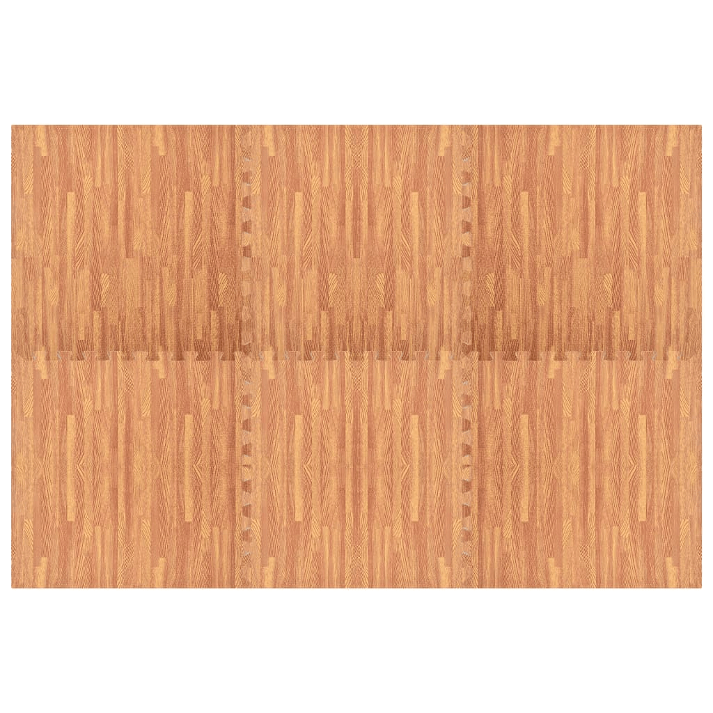 vidaXL Wood Grain EVA Foam Floor Mats 6 Piece Set UK - Fitness Max