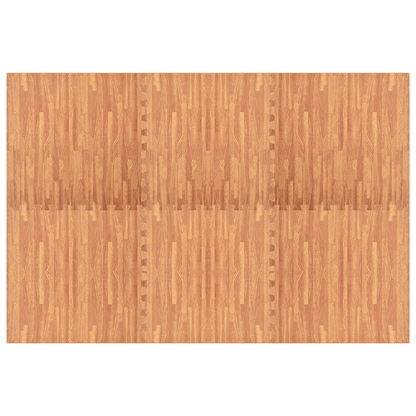vidaXL Wood Grain EVA Foam Floor Mats 6 Piece Set UK - Fitness Max