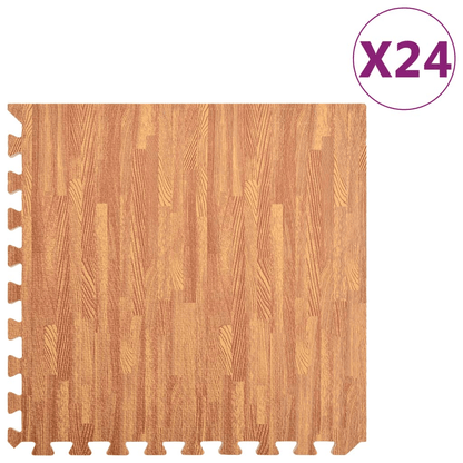 vidaXL Wood Grain EVA Foam Mats: High-Density, Anti-Slip, Water-Resistant, 8.64 ? - Fitness Max