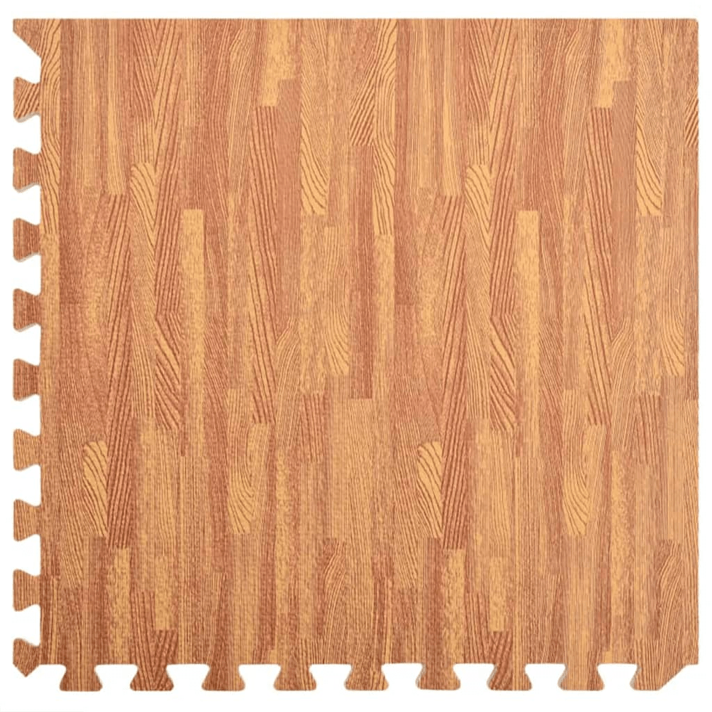 vidaXL Wood Grain EVA Foam Mats: High-Density, Anti-Slip, Water-Resistant, 8.64 ? - Fitness Max