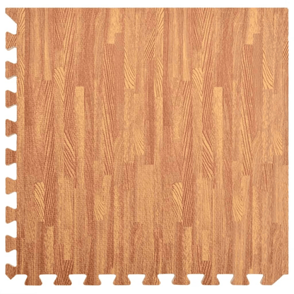 vidaXL Wood Grain EVA Foam Mats: High-Density, Anti-Slip, Water-Resistant, 8.64 ? - Fitness Max