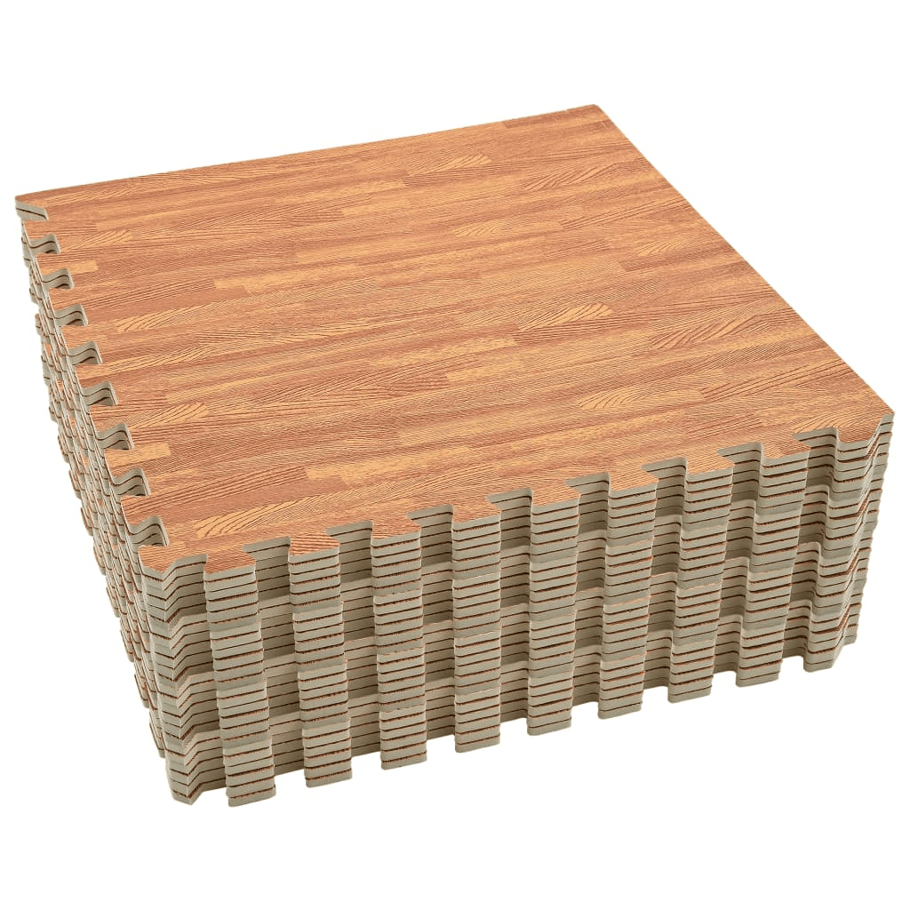 vidaXL Wood Grain EVA Foam Mats: High-Density, Anti-Slip, Water-Resistant, 8.64 ? - Fitness Max