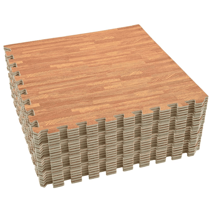 vidaXL Wood Grain EVA Foam Mats: High-Density, Anti-Slip, Water-Resistant, 8.64 ? - Fitness Max