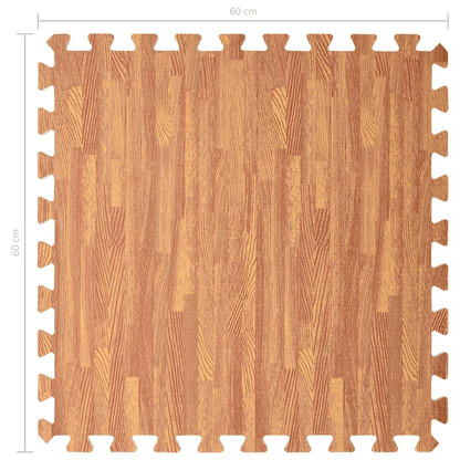 vidaXL Wood Grain EVA Foam Mats: High-Density, Anti-Slip, Water-Resistant, 8.64 ? - Fitness Max