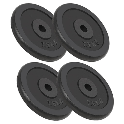 free weights vidaXL 4x7.5 kg Cast Iron Weight Plates