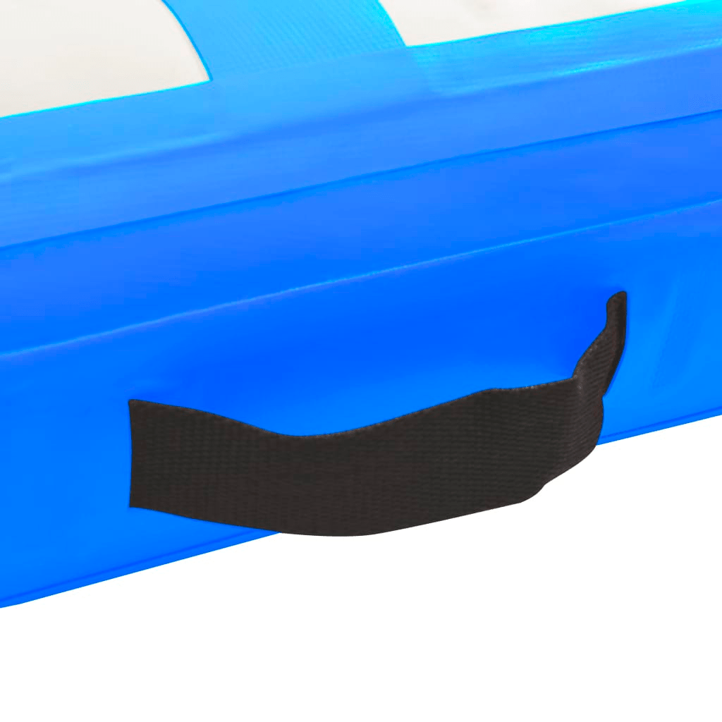 vidaXL Gymnastics Mat with Pump 8m x 1m x 20cm Blue Grey Durable Shock-Absorbing - Fitness Max