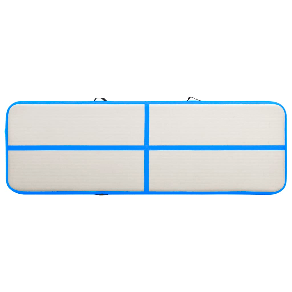 vidaXL Gymnastics Mat with Pump, High-Density PVC, 500x100x20 cm, Waterproof Blue - Fitness Max