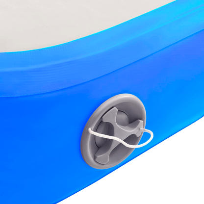 vidaXL Gymnastics Mat with Pump, High-Density PVC, 500x100x20 cm, Waterproof Blue - Fitness Max
