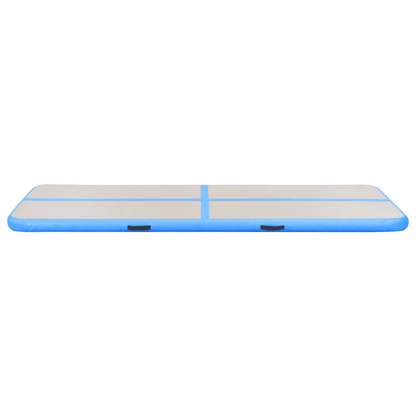 vidaXL Gymnastics Mat with Pump 700x100x10 cm PVC Blue for Training - Fitness Max