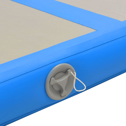 vidaXL Gymnastics Mat with Pump 700x100x10 cm PVC Blue for Training - Fitness Max