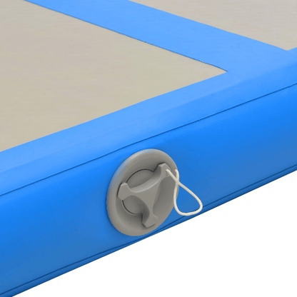 vidaXL Gymnastics Mat with Pump 700x100x10 cm PVC Blue for Training - Fitness Max