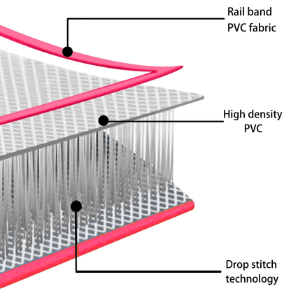vidaXL Pink Inflatable Gymnastics Mat with Pump, 600x100x10 cm - Fitness Max