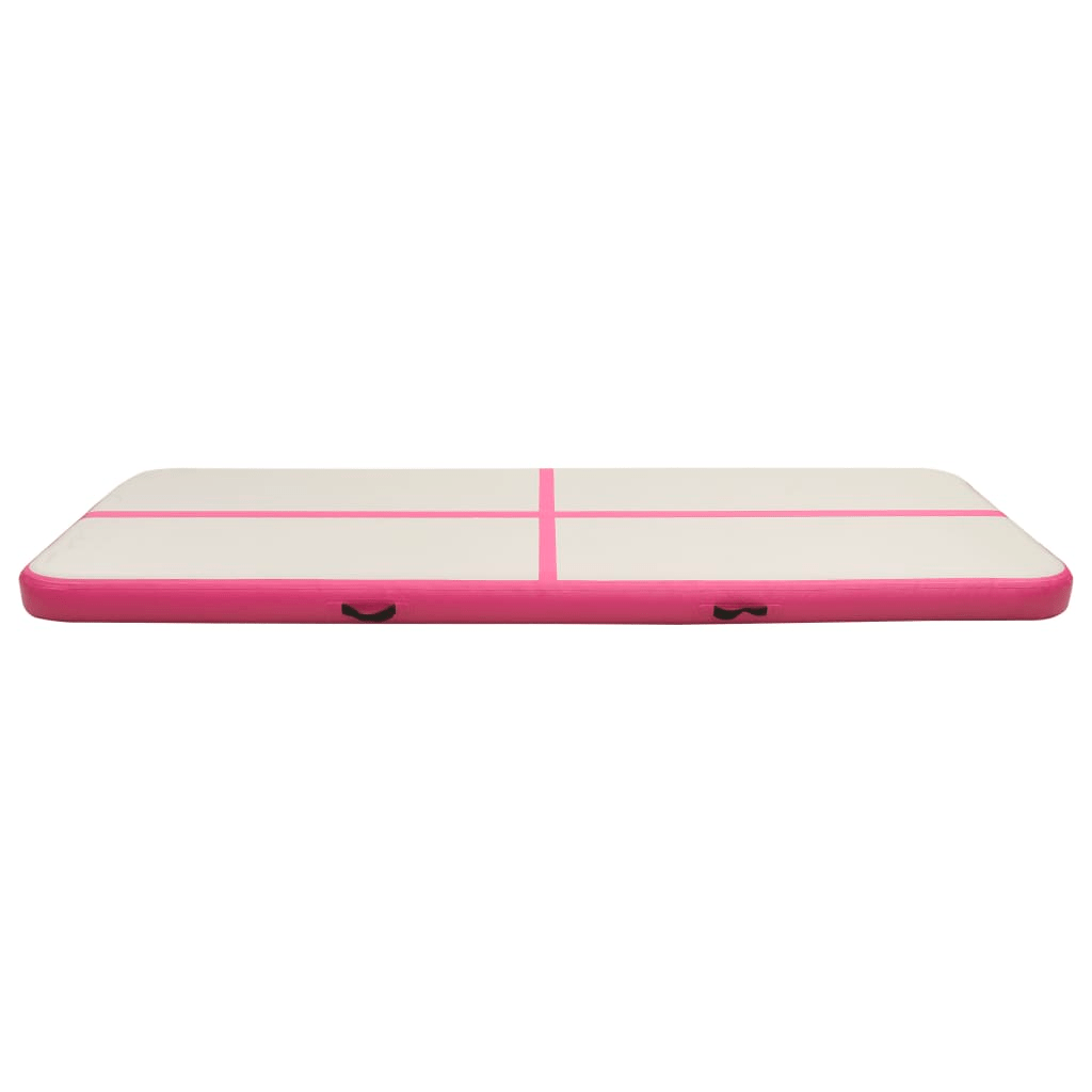 vidaXL Pink Inflatable Gymnastics Mat with Pump: Durable & Versatile - Fitness Max