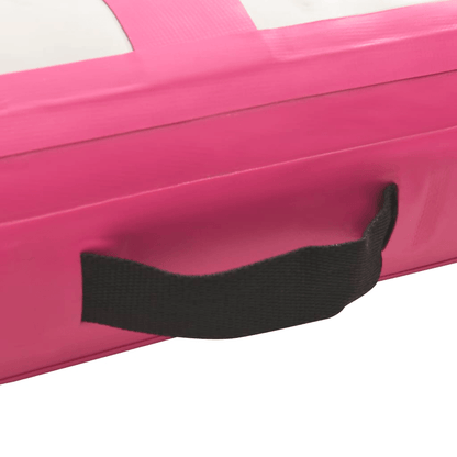 vidaXL Pink Inflatable Gymnastics Mat with Pump: Durable & Versatile - Fitness Max