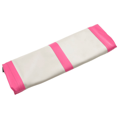 vidaXL Pink Inflatable Gymnastics Mat with Pump: Durable & Versatile - Fitness Max