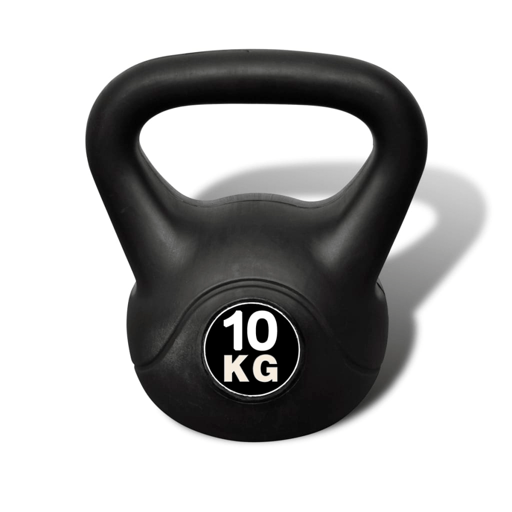 10 kg Concrete Kettlebell with Plastic Coating - Durable, Professional - Fitness Max