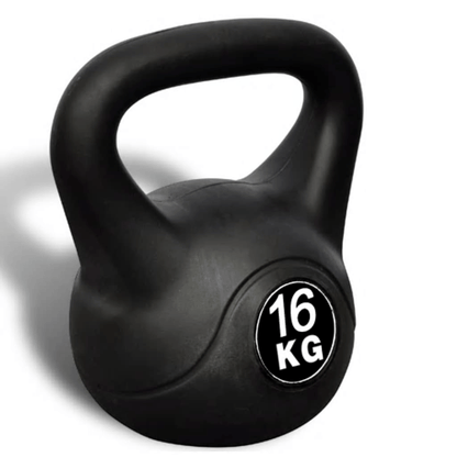 16 kg Kettlebell for Professionals | Plastic Coated | Safe for All Surfaces - Fitness Max