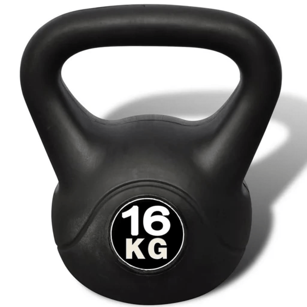 16 kg Kettlebell for Professionals | Plastic Coated | Safe for All Surfaces - Fitness Max