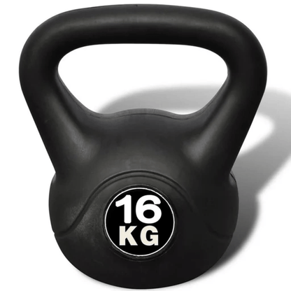 16 kg Kettlebell for Professionals | Plastic Coated | Safe for All Surfaces - Fitness Max