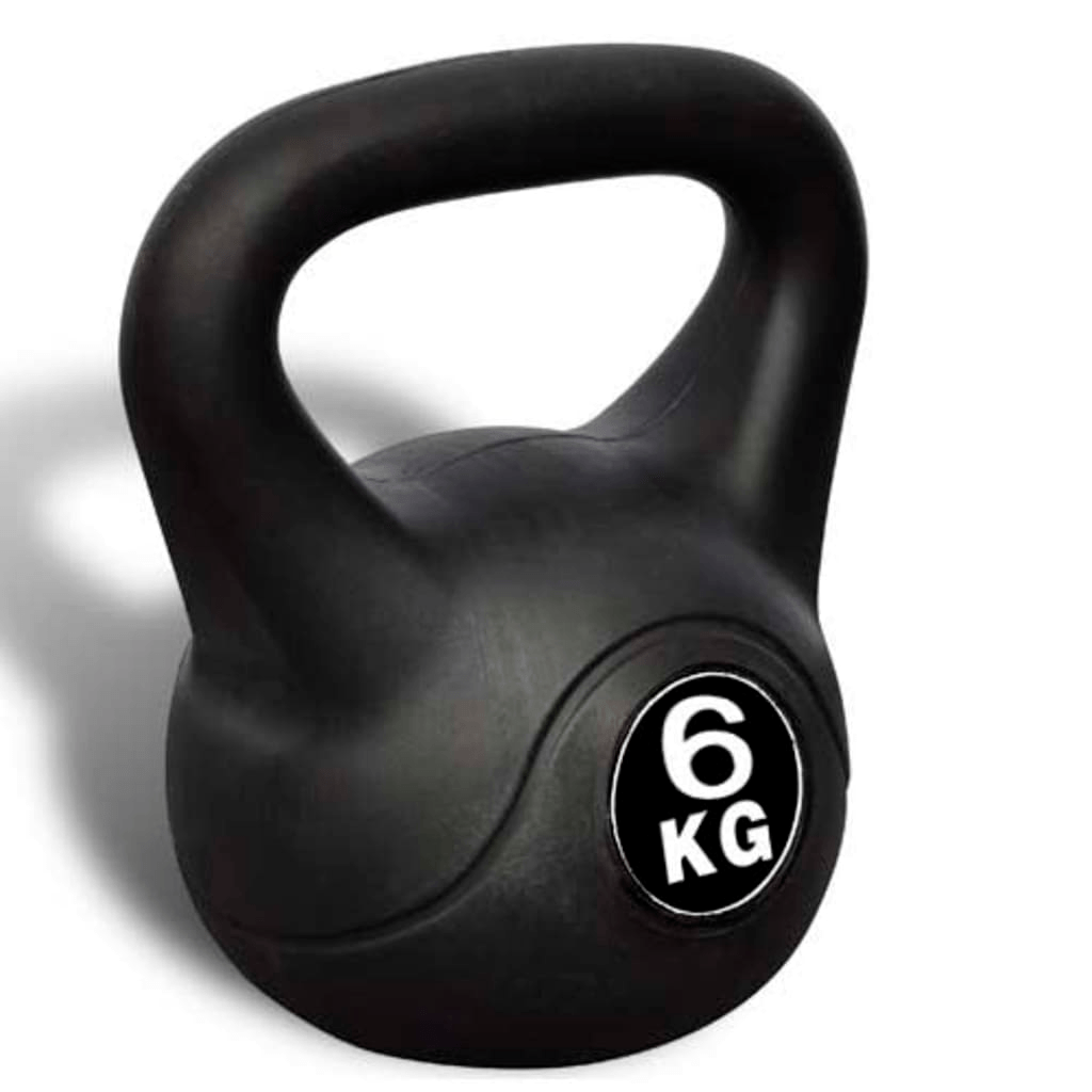 High-quality 6 kg Kettlebell: Plastic Coated Concrete for Full-Body Workouts - Fitness Max