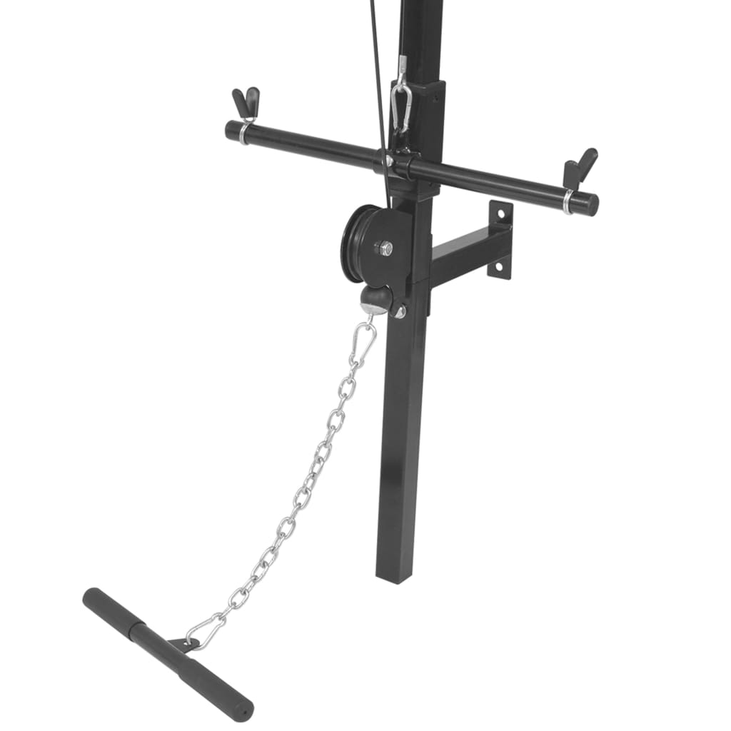 vidaXL Wall-mounted Home Gym with 2 Pulleys - Full-Body Workout Station - Fitness Max