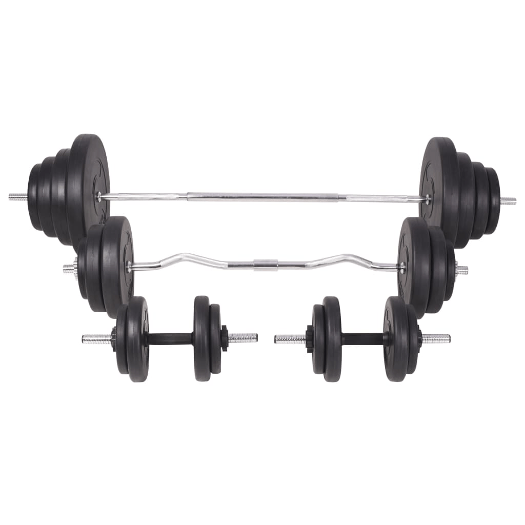 Multi Gym vidaXL Weight Bench & 120 kg Barbell Dumbbell Set