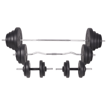 Multi Gym vidaXL Weight Bench & 120 kg Barbell Dumbbell Set