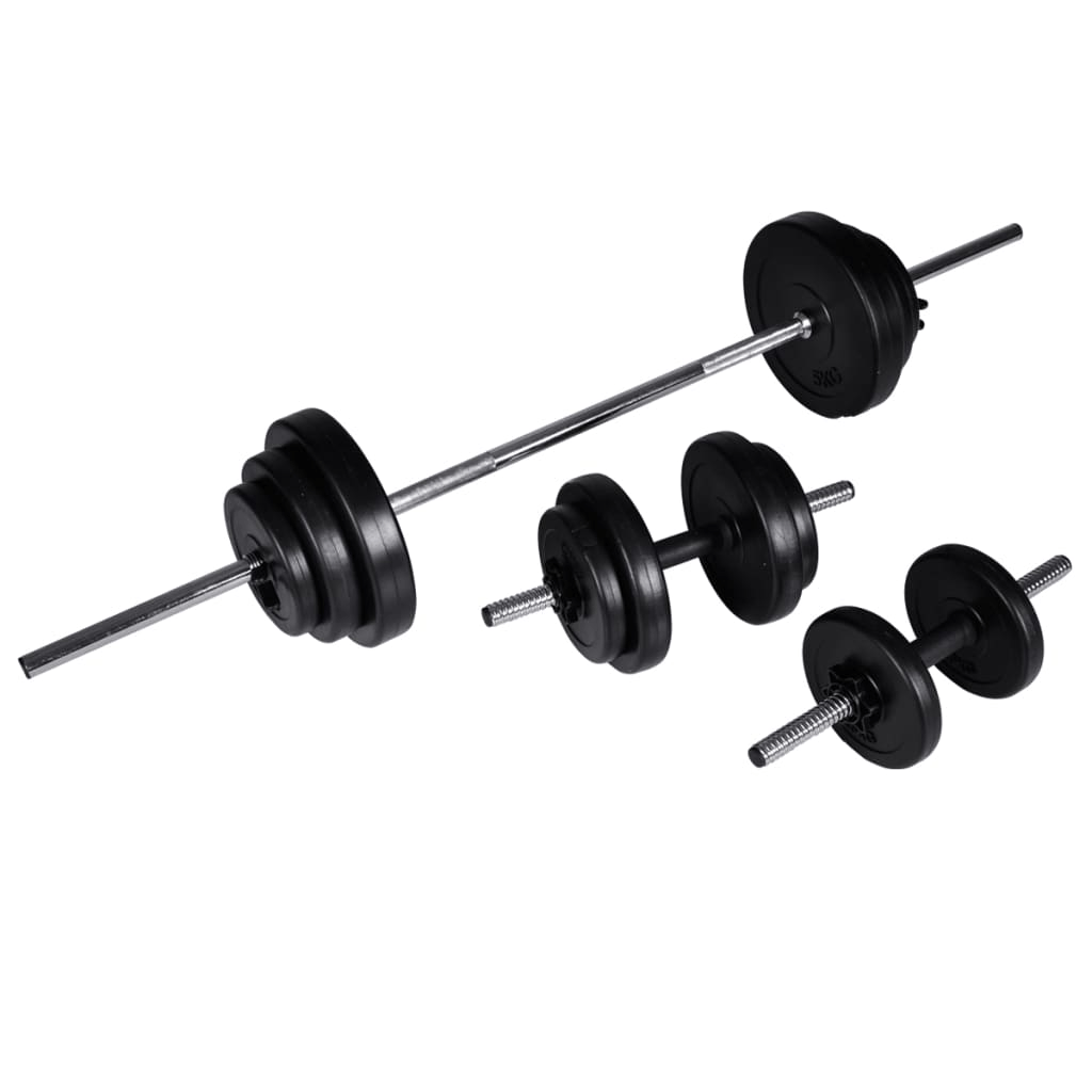 Multi Gym vidaXL Weight Bench with Weight Rack, Barbell and Dumbbell Set