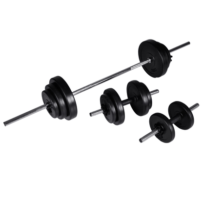 Multi Gym vidaXL Weight Bench with Weight Rack, Barbell and Dumbbell Set