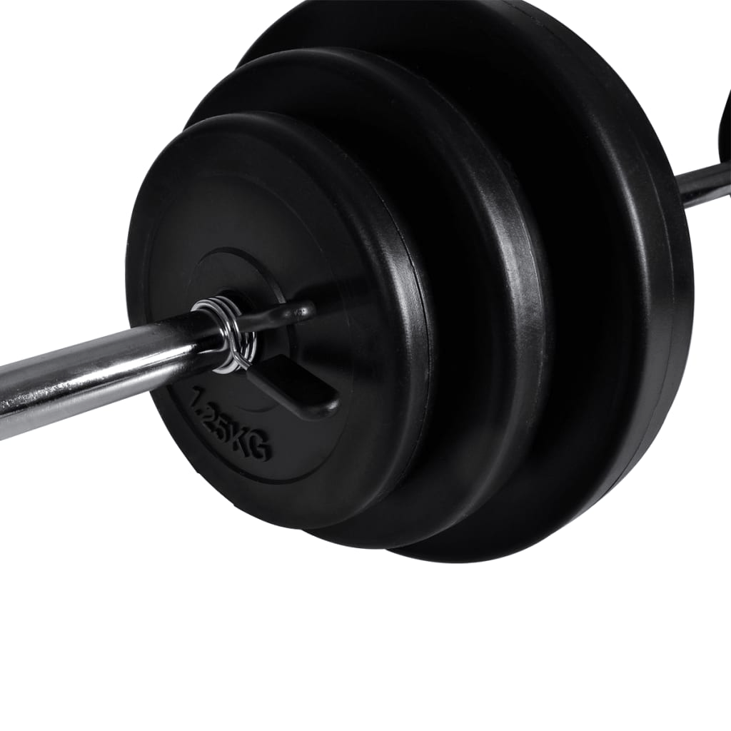 Multi Gym vidaXL Weight Bench with Weight Rack, Barbell and Dumbbell Set