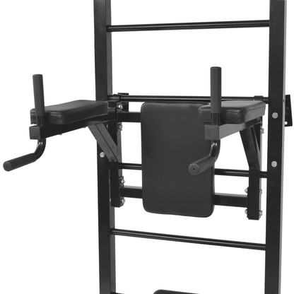 Power Tower vidaXL Wall-mounted Fitness Power Tower in Black for Full-Body Workout
