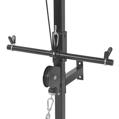 Power Tower vidaXL Wall Mounted Power Tower with Barbell and Dumbbell Set