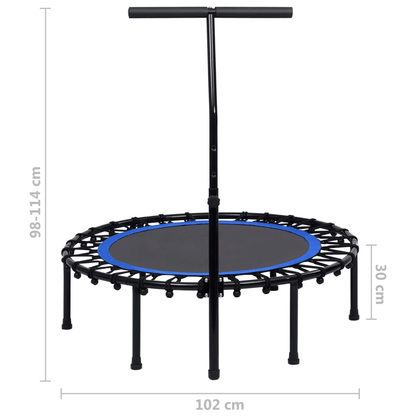 Trampoline vidaXL 102 cm Fitness Trampoline with Handle