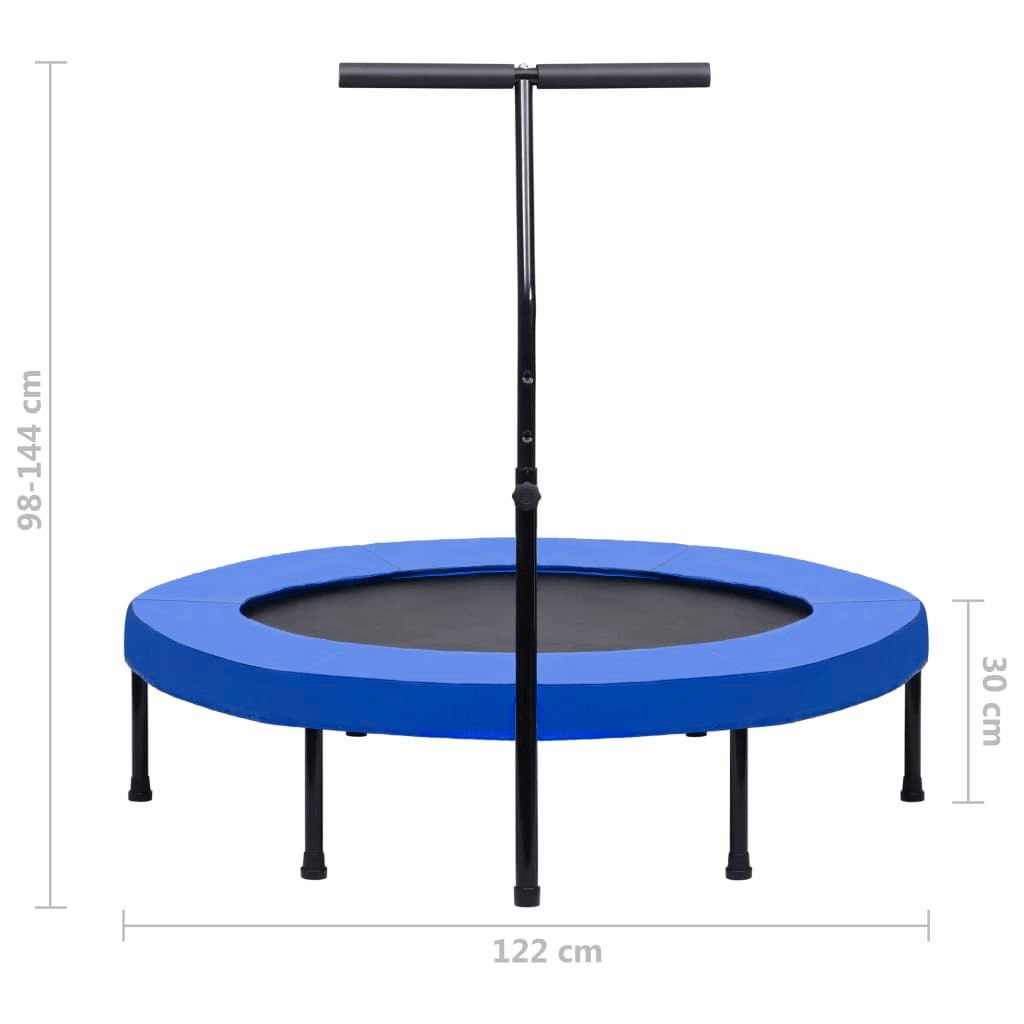 Trampoline vidaXL 122 cm Fitness Trampoline with Handle and Safety Pad