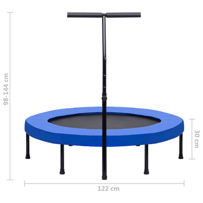 Trampoline vidaXL 122 cm Fitness Trampoline with Handle and Safety Pad