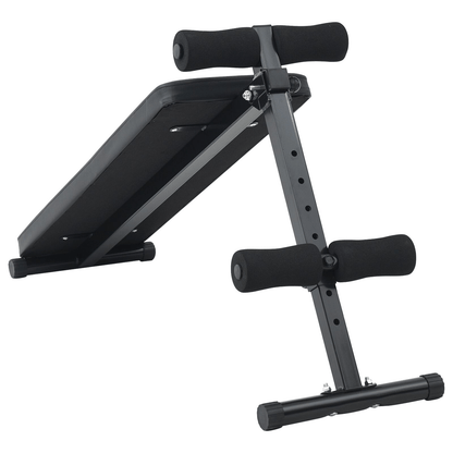vidaXL Foldable Sit Up Bench with Adjustable 150kg Capacity, Steel Home Gym - Fitness Max