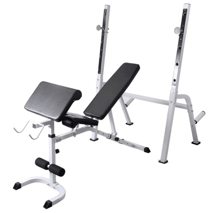 Workout Bench vidaXL Adjustable Workout Bench with Weight Rack, 60.5kg