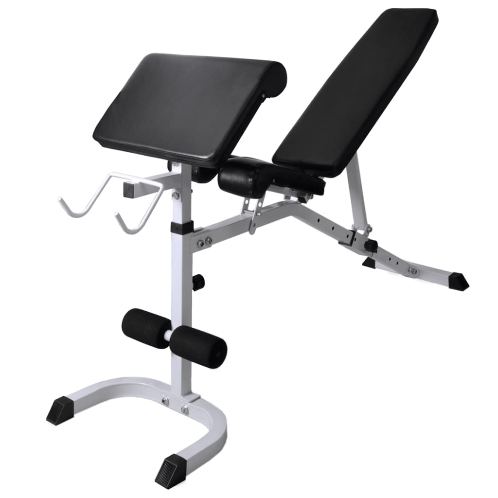 Workout Bench vidaXL Adjustable Workout Bench with Weight Rack, 60.5kg