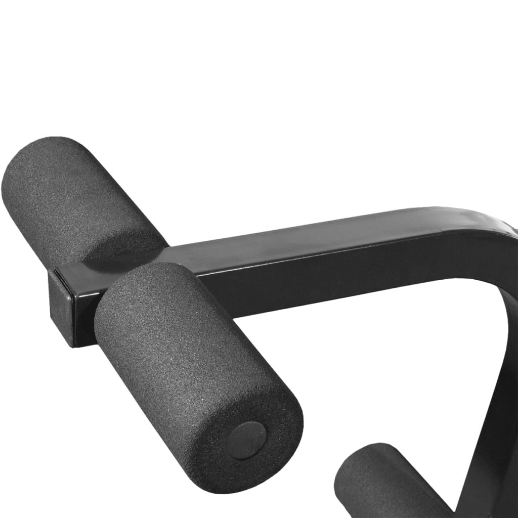 vidaXL Black Weight Bench: Adjustable, Foldable for Full Body Home Workout - Fitness Max
