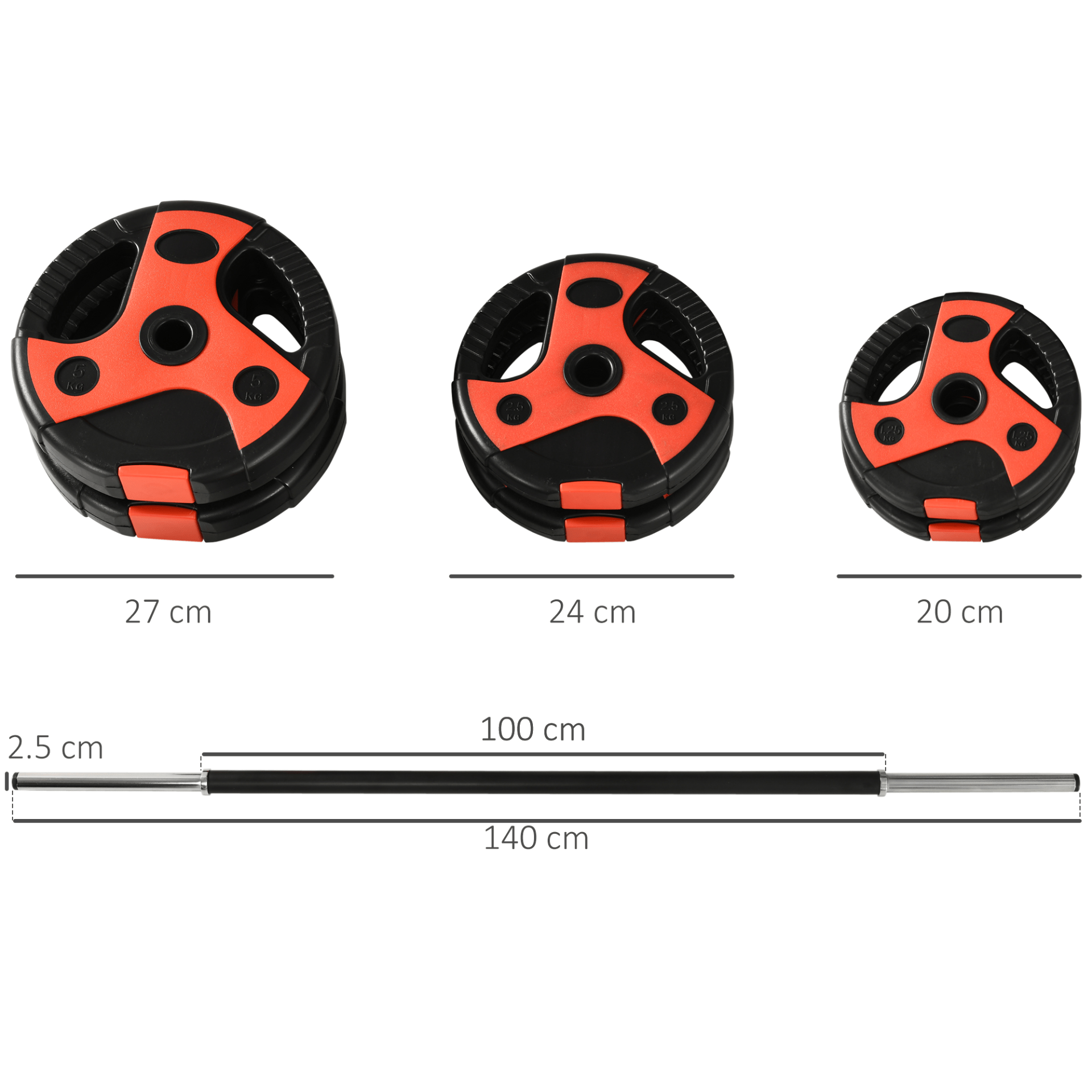 Adjustable 20kg Barbell Weights Set for Home Gym - Fitness Max