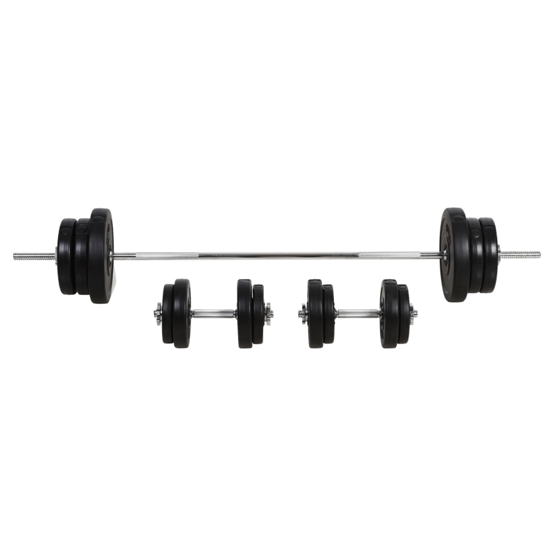 Adjustable 65kg Barbell Dumbbells Set - Fitness Max