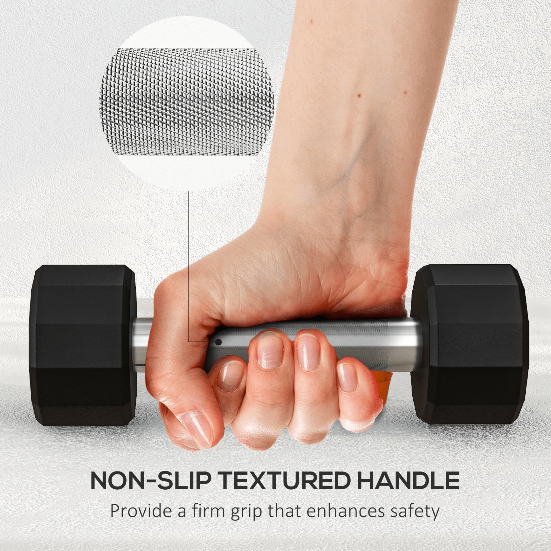 2x 2kg 12-Sided Dumbbells Set with Non-Slip Grip for Home and Gym - Fitness Max