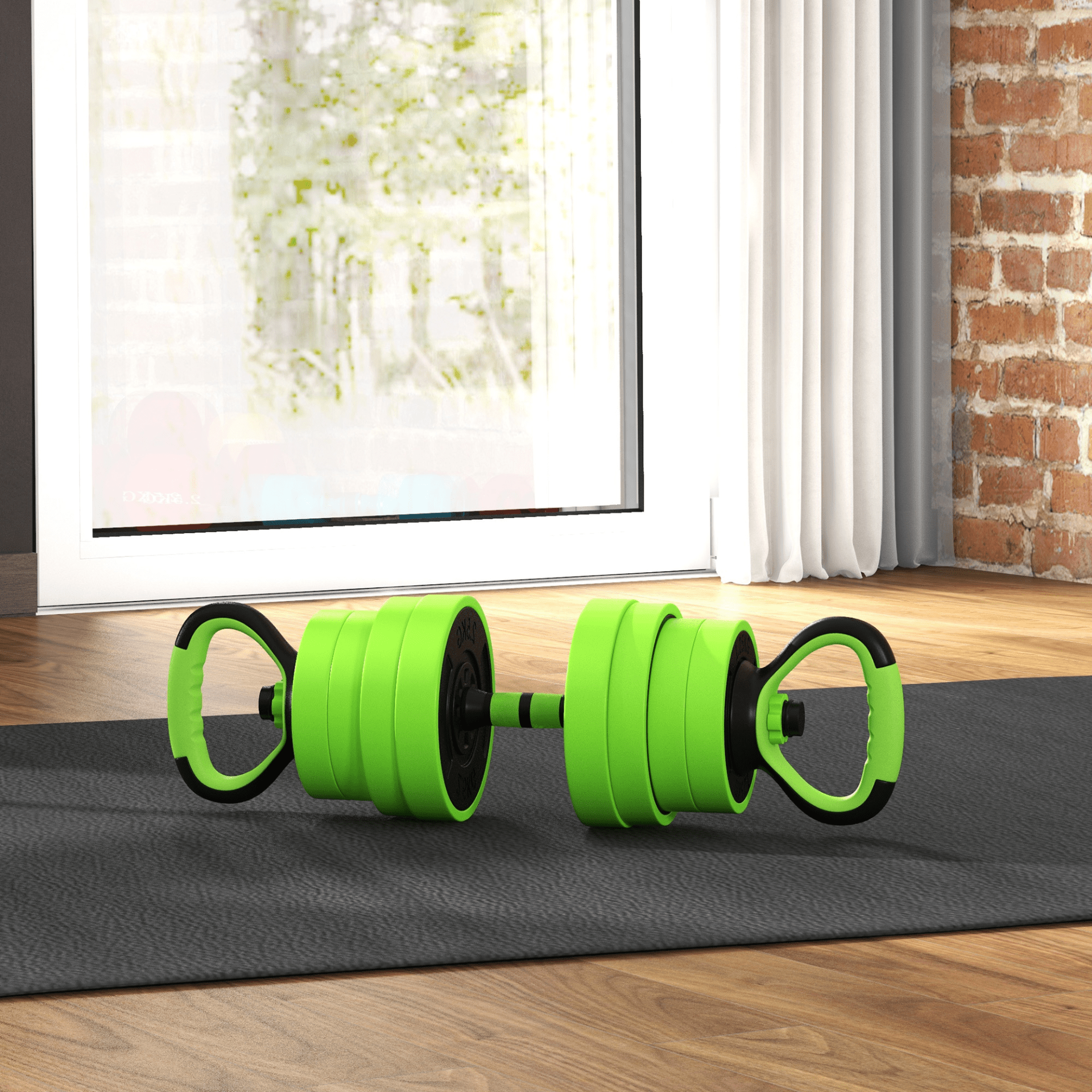 30kg Adjustable Dumbbell & Barbell Set for Kettlebells & Push-Up Stands - Fitness Max