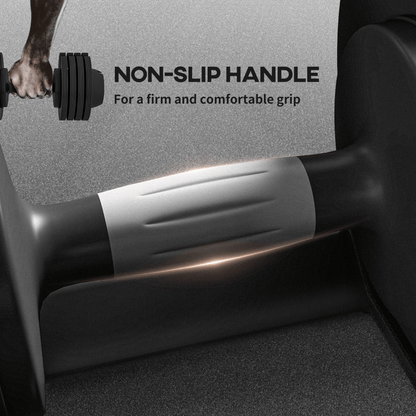 Adjustable Dumbbells Set 2 x 24KG with Storage Tray, Non-Slip Handles - Fitness Max