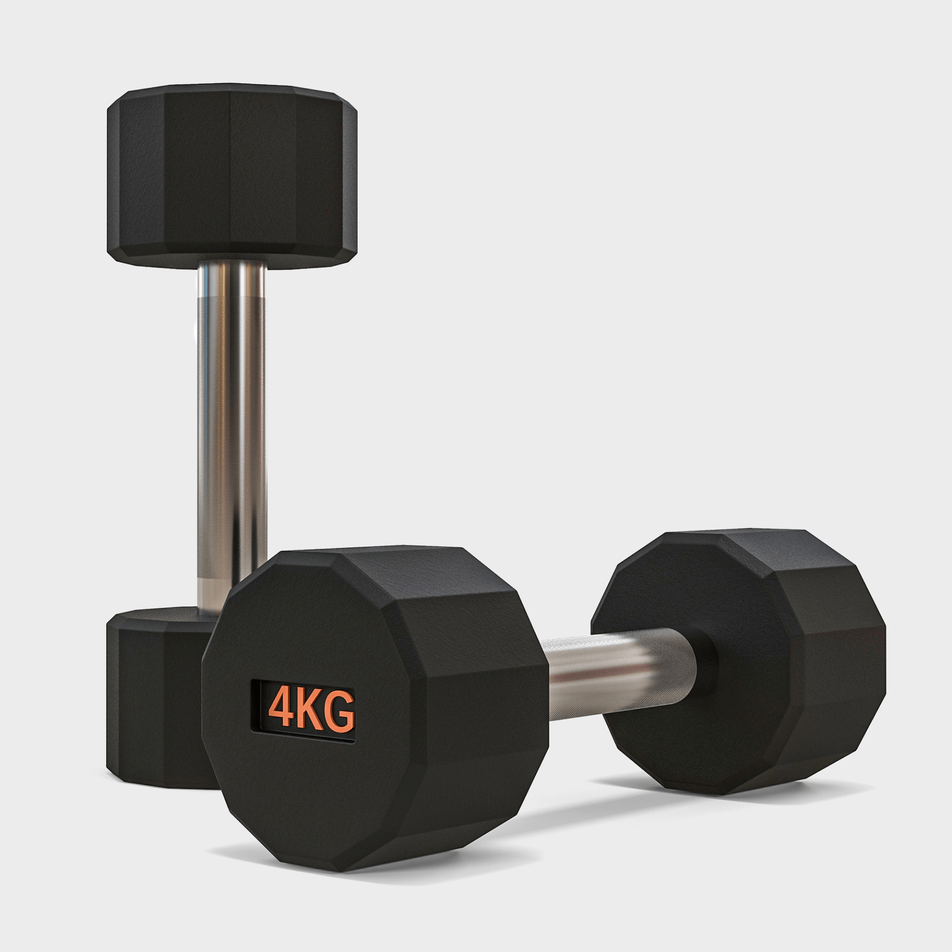 SPORTNOW 2 x 4kg Dumbbells Set with Non-Slip Grip & 12-Sided Shape - Fitness Max