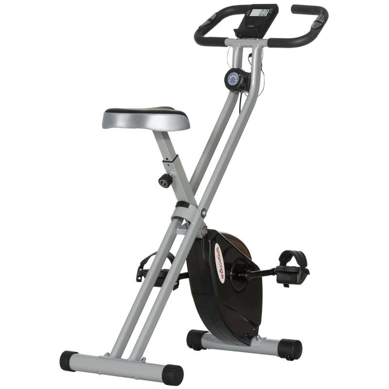 Exercise Bike SPORTNOW Foldable Exercise Bike with 8-Level Magnetic Resistance