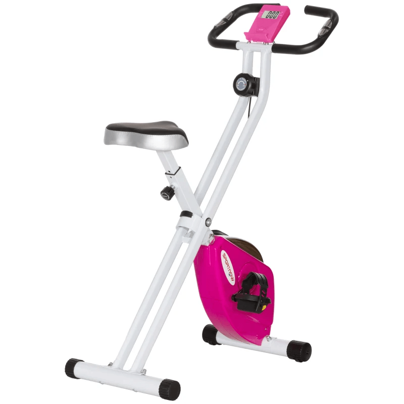 Exercise Bike SPORTNOW Folding Quiet Exercise Bike 8-Level Magnetic Resistance